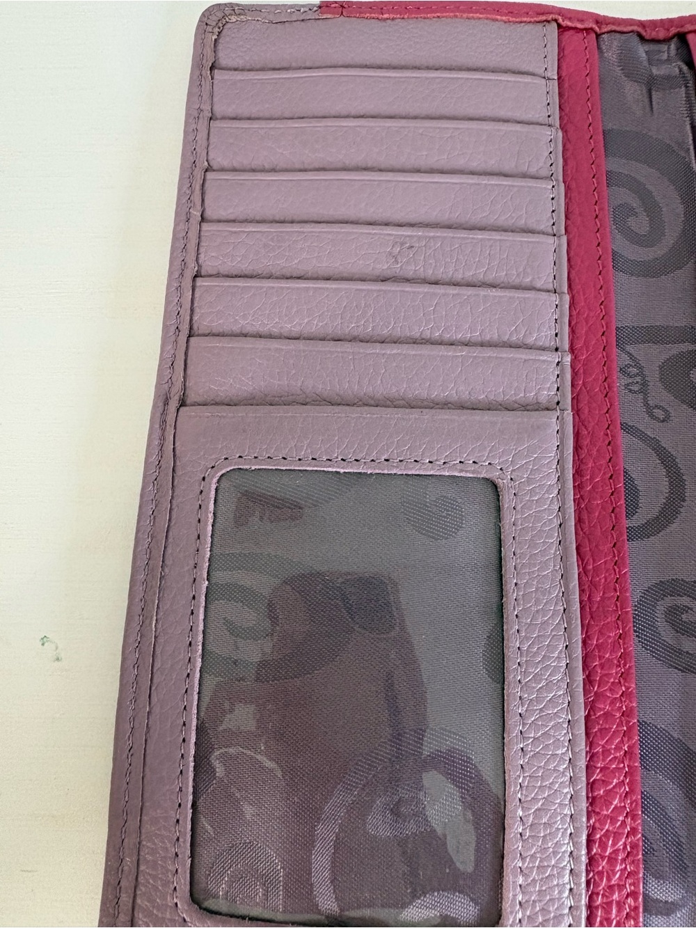 Brighton Barbados Pink Lilac Leather Large Pocket Wallet Coquette Whimsygoth - Picture 4 of 10